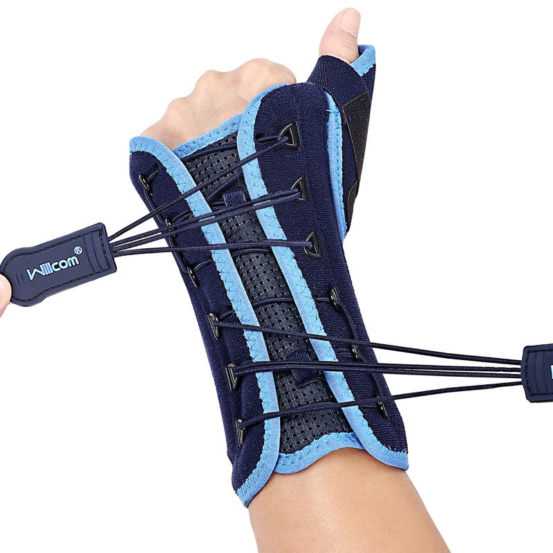 Willcom De Quervain's Tenosynovitis Wrist Brace with Spica Splint Thumb Stabiliser Support for Tendonitis Sprains Arthritis Pain (Left Hand-L,>8.5 inch)